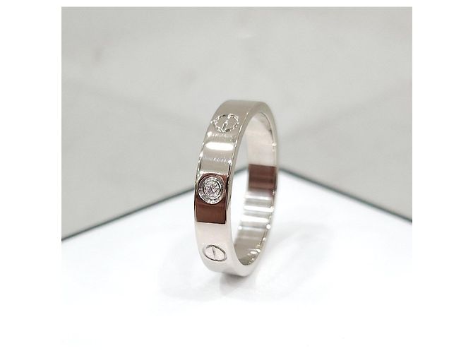 Cartier LOVE Ring mit Diamant in Weißgold - Ansicht 9