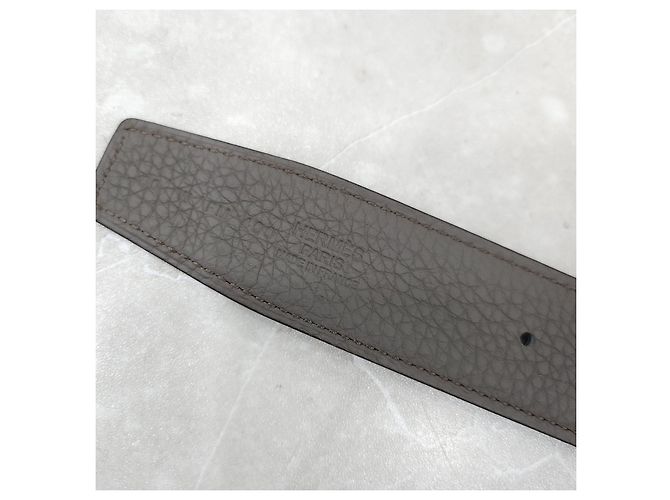 Cinturón reversible Hermès de cuero verde - vista 9
