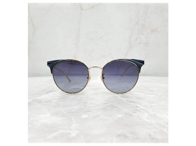 Gucci Gafas de sol de montura dorada - vista 10