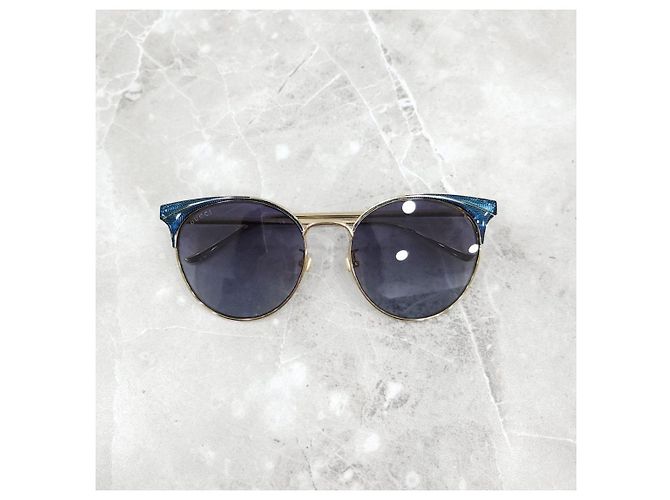 Gucci Gafas de sol de montura dorada - vista 15
