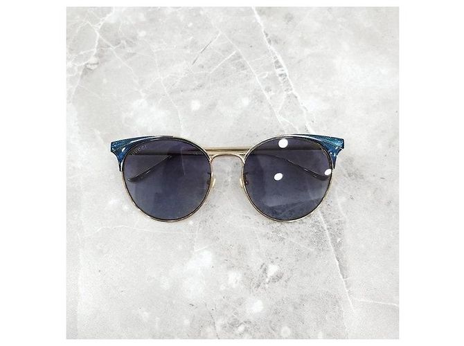 Gucci Gafas de sol de montura dorada - vista 6