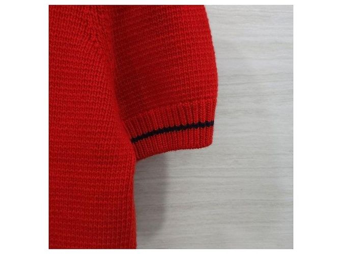 Dior Roter Kaschmir-Wollpullover Strick - Ansicht 4