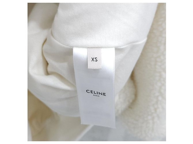 Céline Fleece com capuz oversized em shearling XS - vista 10