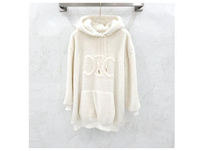 Céline Fleece com capuz oversized em shearling XS - vista 6