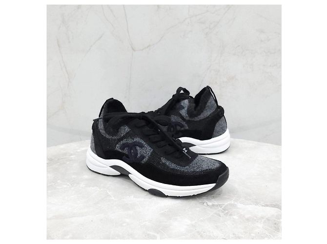Chanel Strick Wildleder Sneaker Braun - Ansicht 10