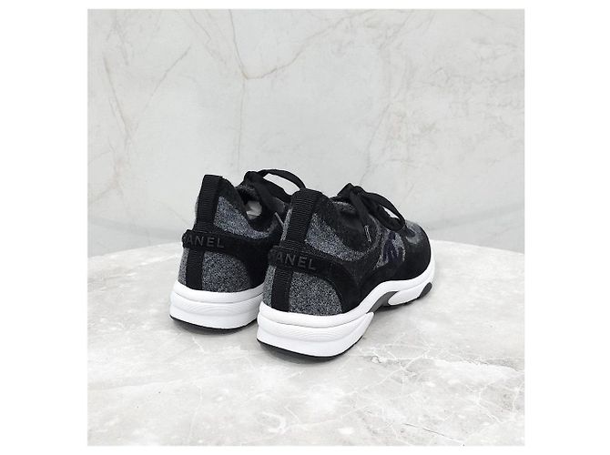 Chanel Strick Wildleder Sneaker Braun - Ansicht 12