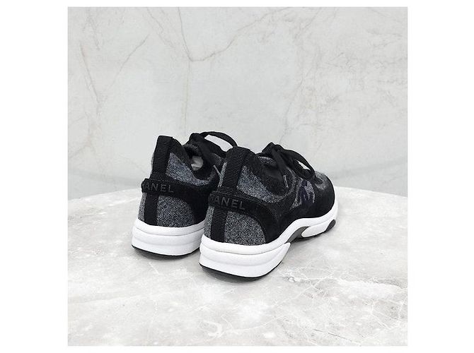 Chanel Strick Wildleder Sneaker Braun - Ansicht 5