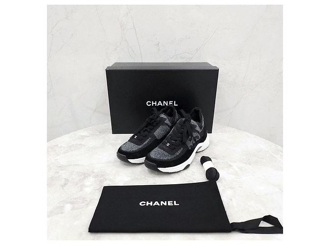 Chanel Strick Wildleder Sneaker Braun - Ansicht 7