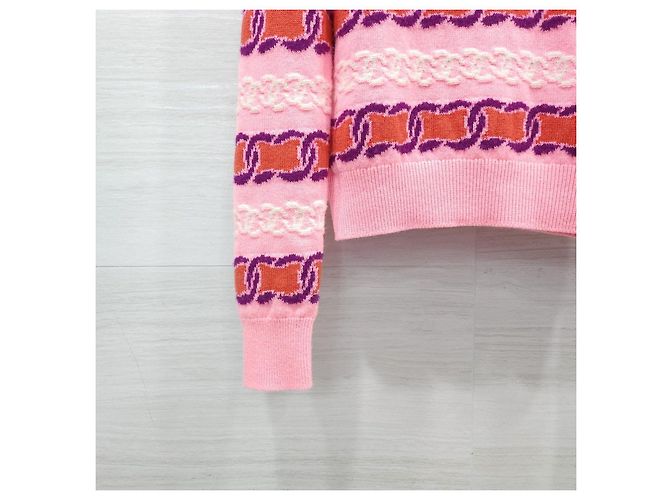 Chanel Pullover de malha rosa em cashmere - vista 11