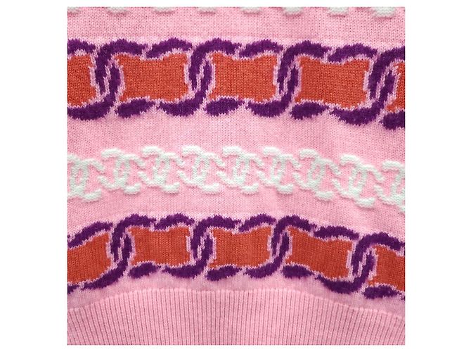 Chanel Pullover de malha rosa em cashmere - vista 12