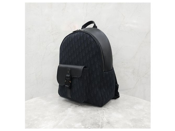 Dior Oblique Saddle Jacquard Zip Backpack - view 12