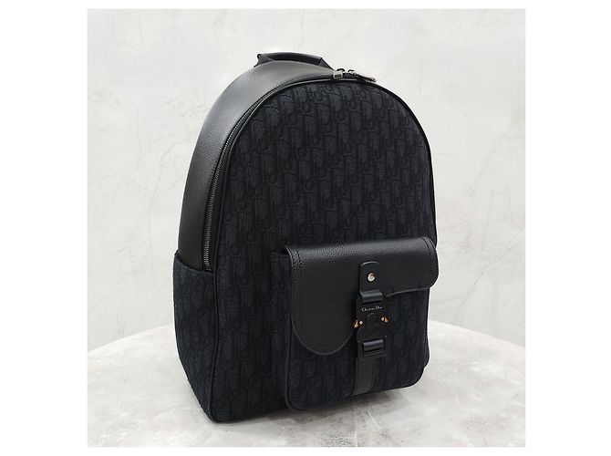 Dior Oblique Saddle Jacquard Zip Backpack - view 14