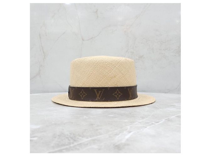 Louis Vuitton Monogram Fedora Panama Hut - Ansicht 8