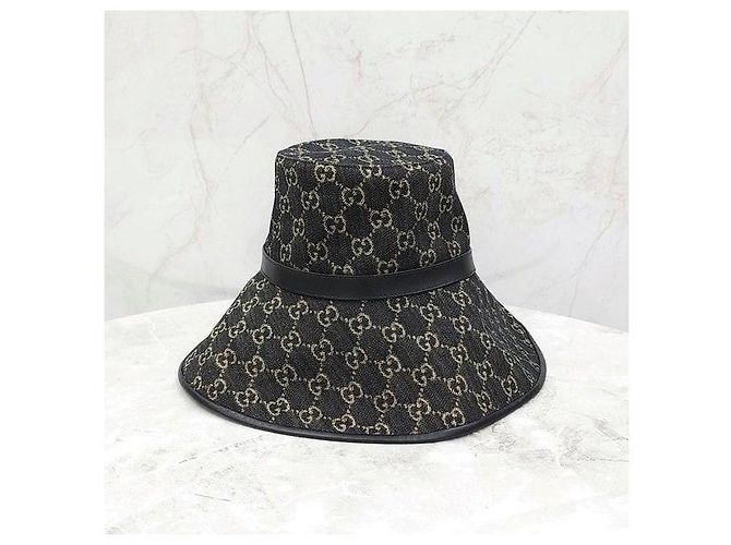 Gucci Weiter Denim-Bucket-Hat - Ansicht 2