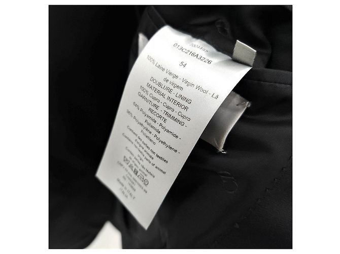 Dior Black Virgin Wool Twill Button Jacket - view 12