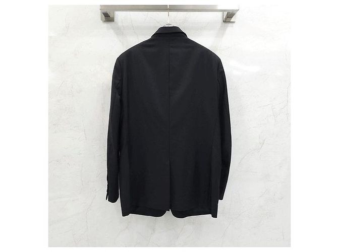 Dior Black Virgin Wool Twill Button Jacket - view 2