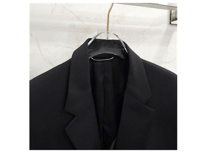 Dior Black Virgin Wool Twill Button Jacket - view 4