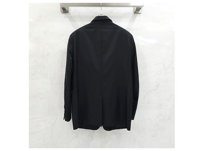 Dior Black Virgin Wool Twill Button Jacket - view 8