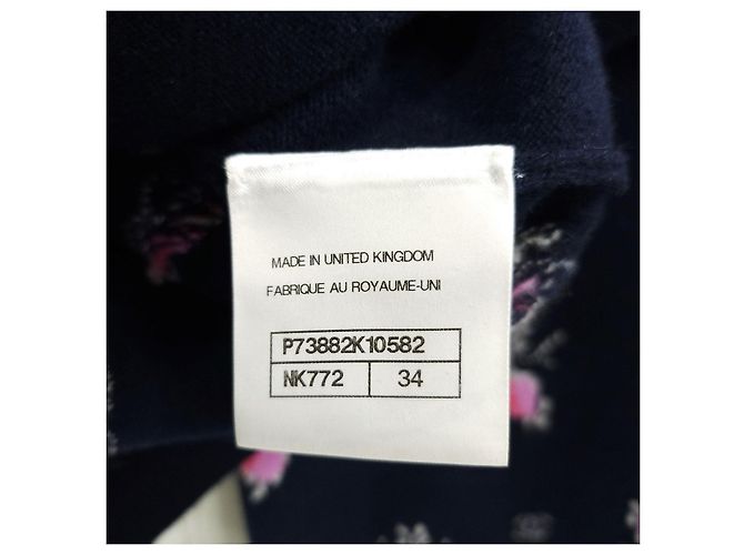 Chanel Kaschmir-Strickpolo mit Blumenmuster und kurzen Ärmeln - Ansicht 13