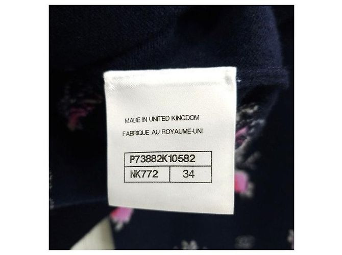 Chanel Kaschmir-Strickpolo mit Blumenmuster und kurzen Ärmeln - Ansicht 6