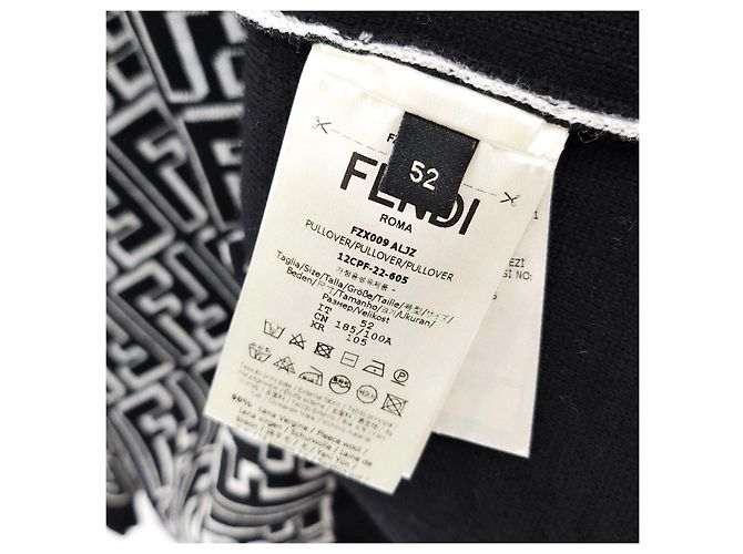 Fendi Round Wool Knit Black - Ansicht 10