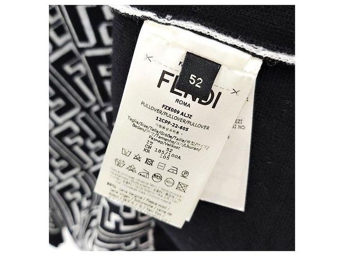 Fendi Round Wool Knit Black - Ansicht 5