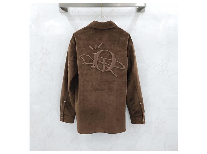 Dior Sovracamicia Cactus Jack in denim di cotone marrone - vista 7