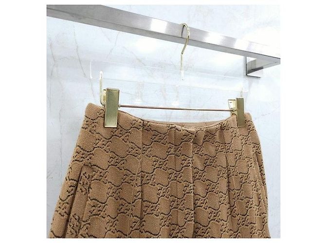 Fendi Logo Strickhose Camel - Ansicht 3