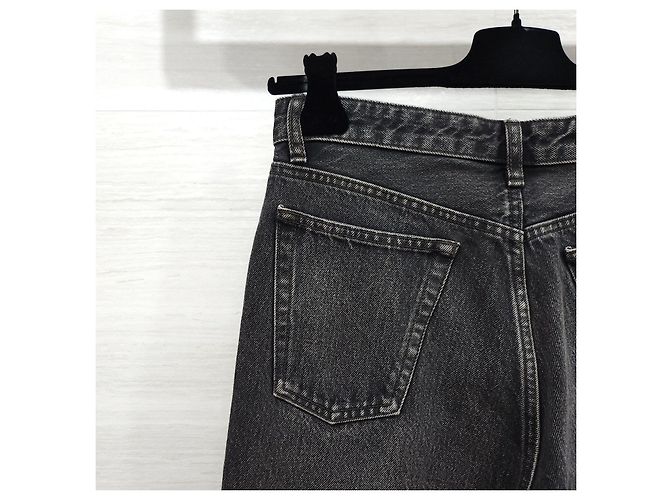 Balenciaga Pantaloni in denim nero Logo - vista 14
