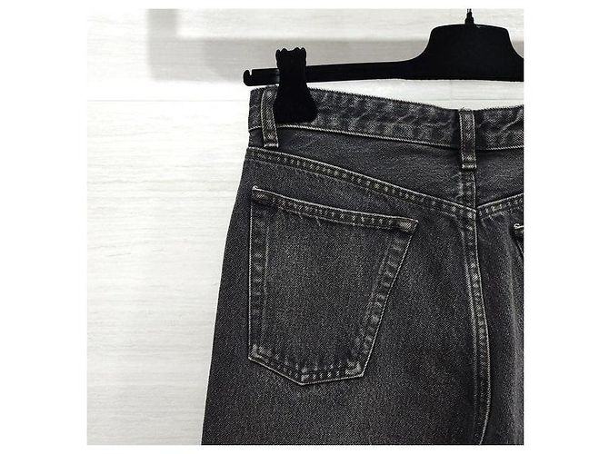 Balenciaga Pantaloni in denim nero Logo - vista 6