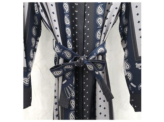 Hermès Vestido camisa robe de seda - vista 10