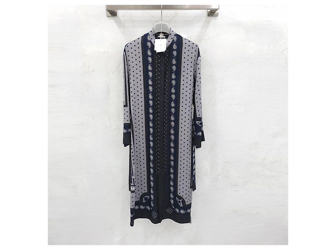 Hermès Vestido camisa robe de seda - vista 11