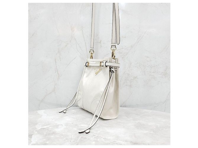 Prada Mini Borsa a Tracolla Bonny Leather - vista 12