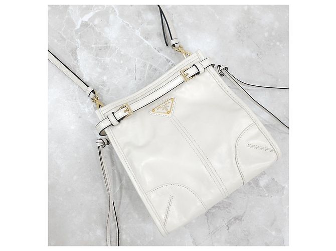 Prada Mini Borsa a Tracolla Bonny Leather - vista 14