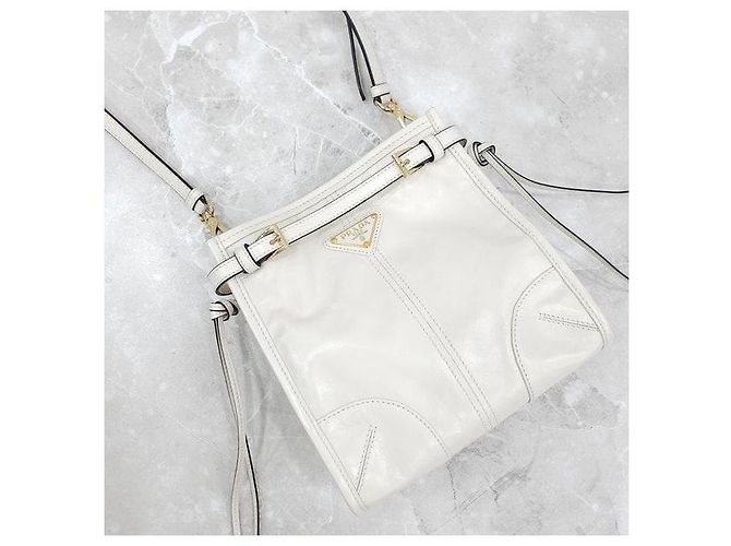 Prada Mini Borsa a Tracolla Bonny Leather - vista 4