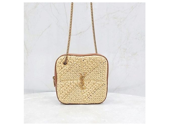 Autre Marque Borsa Raffia Jamie Cube Chain Bag - vista 10