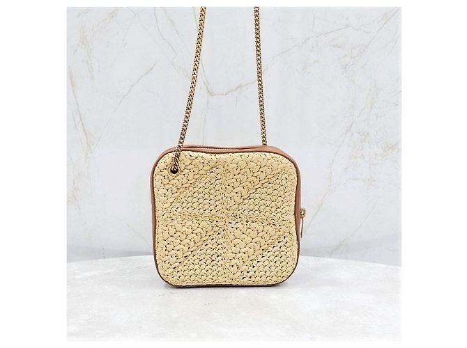 Autre Marque Borsa Raffia Jamie Cube Chain Bag - vista 12