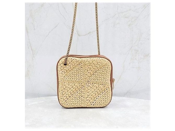 Autre Marque Borsa Raffia Jamie Cube Chain Bag - vista 3