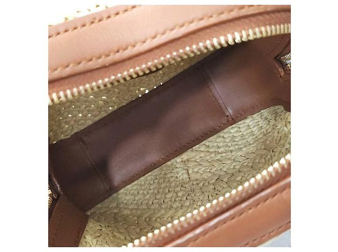 Autre Marque Borsa Raffia Jamie Cube Chain Bag - vista 7