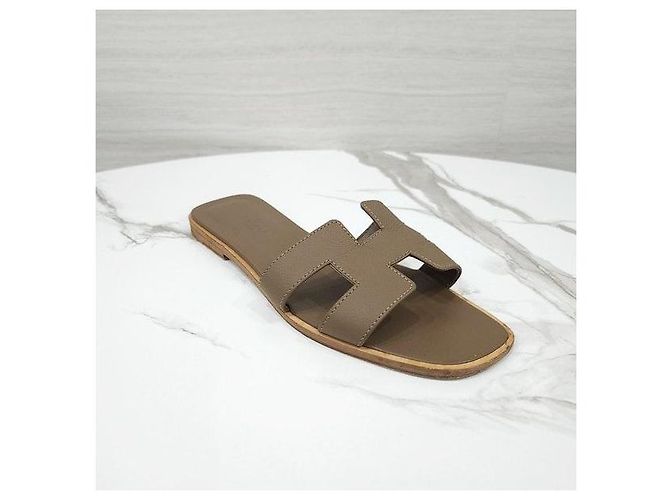 Hermès Sandalo Oran Etoupe - vista 5