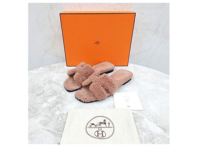 Hermès Slippers Oran in shearling - vista 6