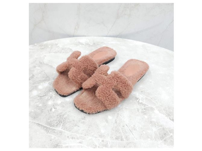 Hermès Slippers Oran in shearling - vista 7