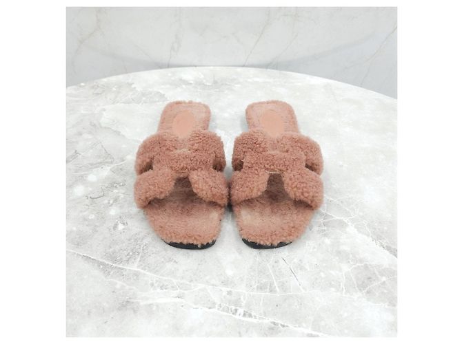Hermès Slippers Oran in shearling - vista 8