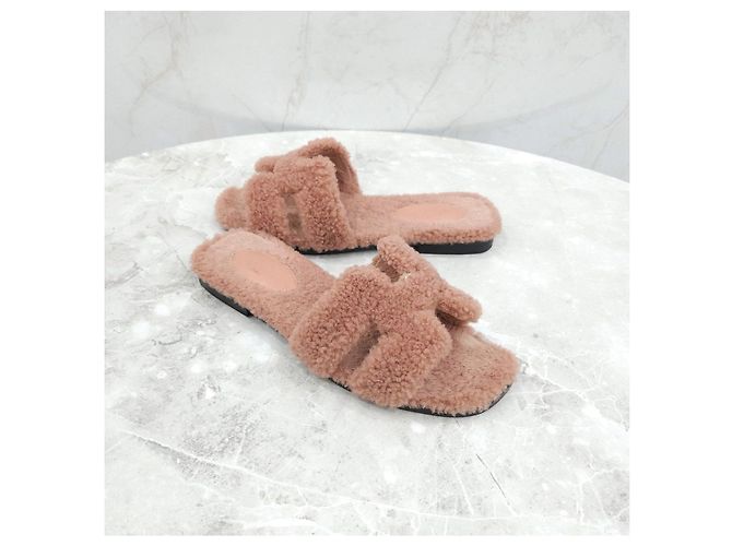 Hermès Slippers Oran in shearling - vista 9