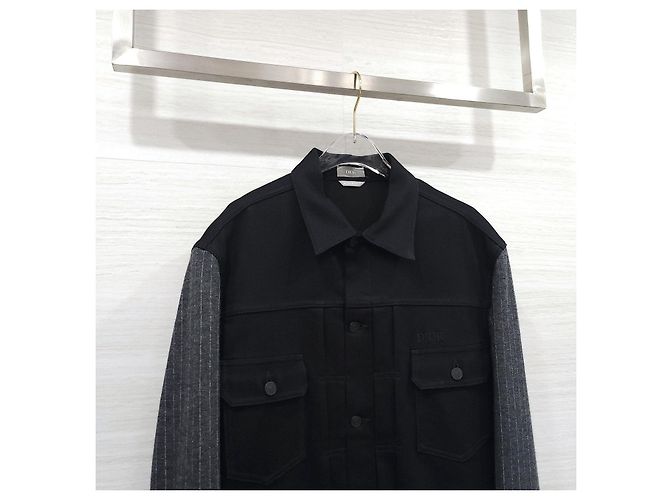 Dior Giacca in denim a righe Nero - vista 11