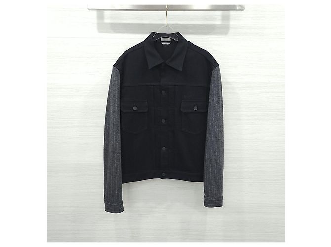 Dior Giacca in denim a righe Nero - vista 9