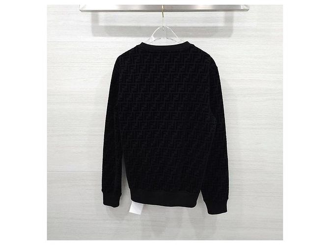 Fendi Monogram Samt-Sweatshirt XS - Ansicht 2