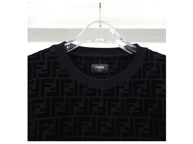 Fendi Monogram Samt-Sweatshirt XS - Ansicht 4