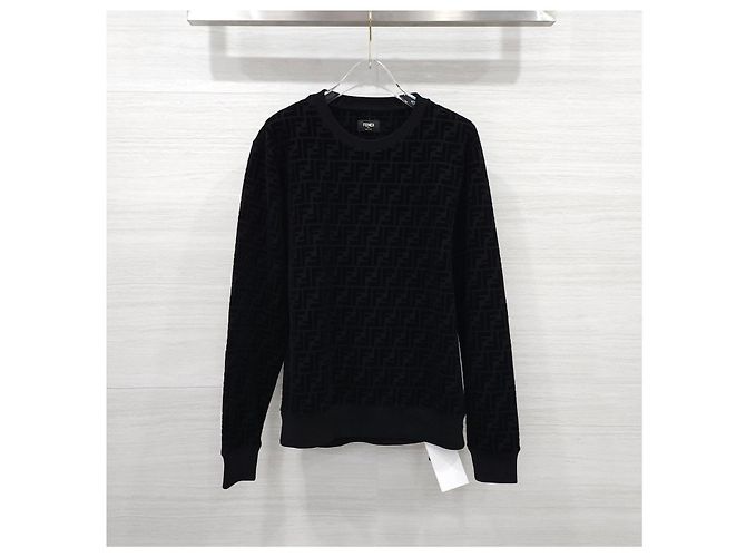 Fendi Monogram Samt-Sweatshirt XS - Ansicht 7