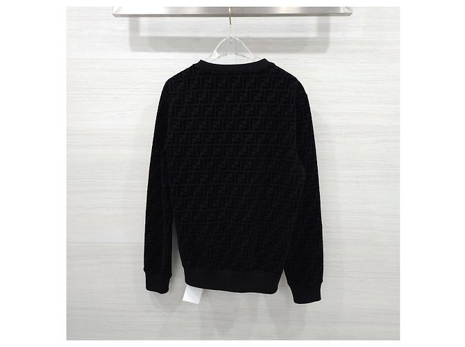Fendi Monogram Samt-Sweatshirt XS - Ansicht 8